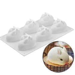 Silicone 3D Bunny Rabbit Cake Molds Baking Decorating Moulds for Baking Dessert Mousse
