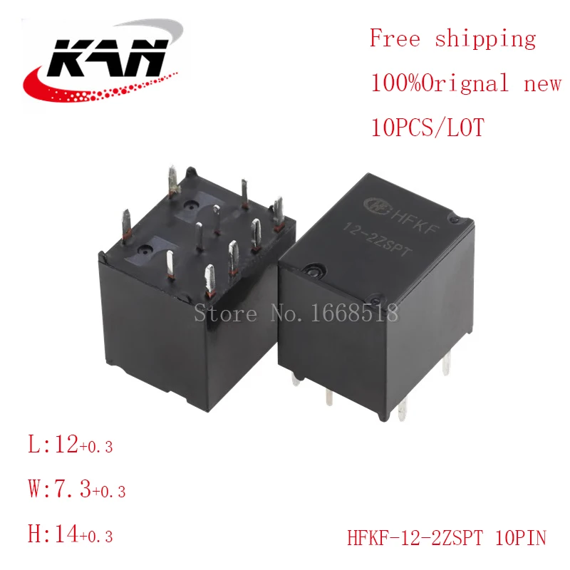 

Free shipping 10pcs relay HFKF-12-2ZSPT HFKF-12 2ZSPT 12VDC 30A10PIN Original New