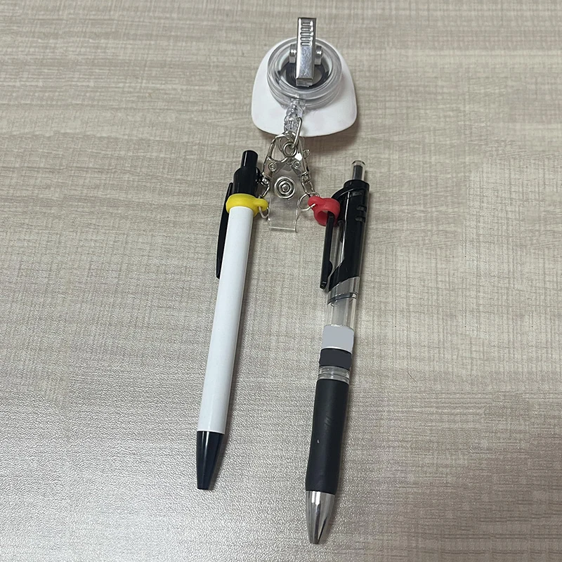 Portalápices de Metal de 6 piezas con Clips, bolsillo y carrete de insignia, convertidor de bolígrafo de enfermera Compatible con cierre de langosta para trabajadores carpinteros