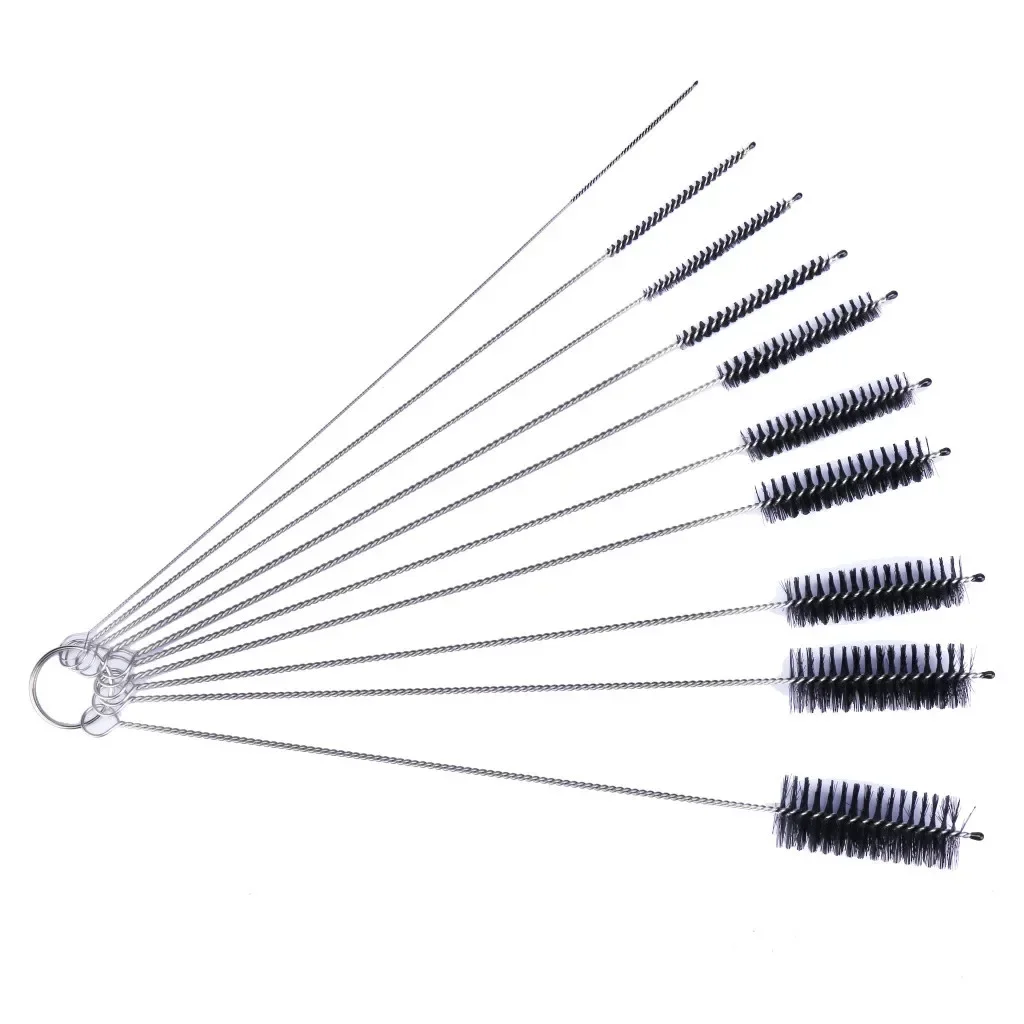 10Pcs/set Nylon Brush Multi-Functional Tools Cleaning Brush Drink Straws Sewing Machines Paint Spray Guns Cleaning Brush