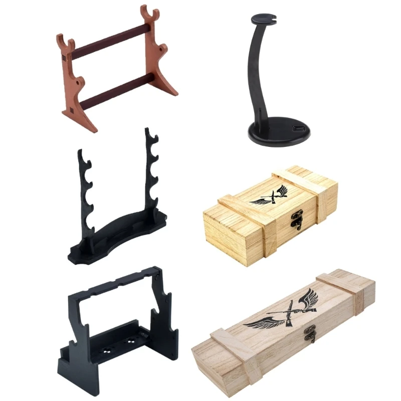 4 Layers Classical Display Stand Japanese Sword Sword Holder Artwork Decorative Rack for Home Shops