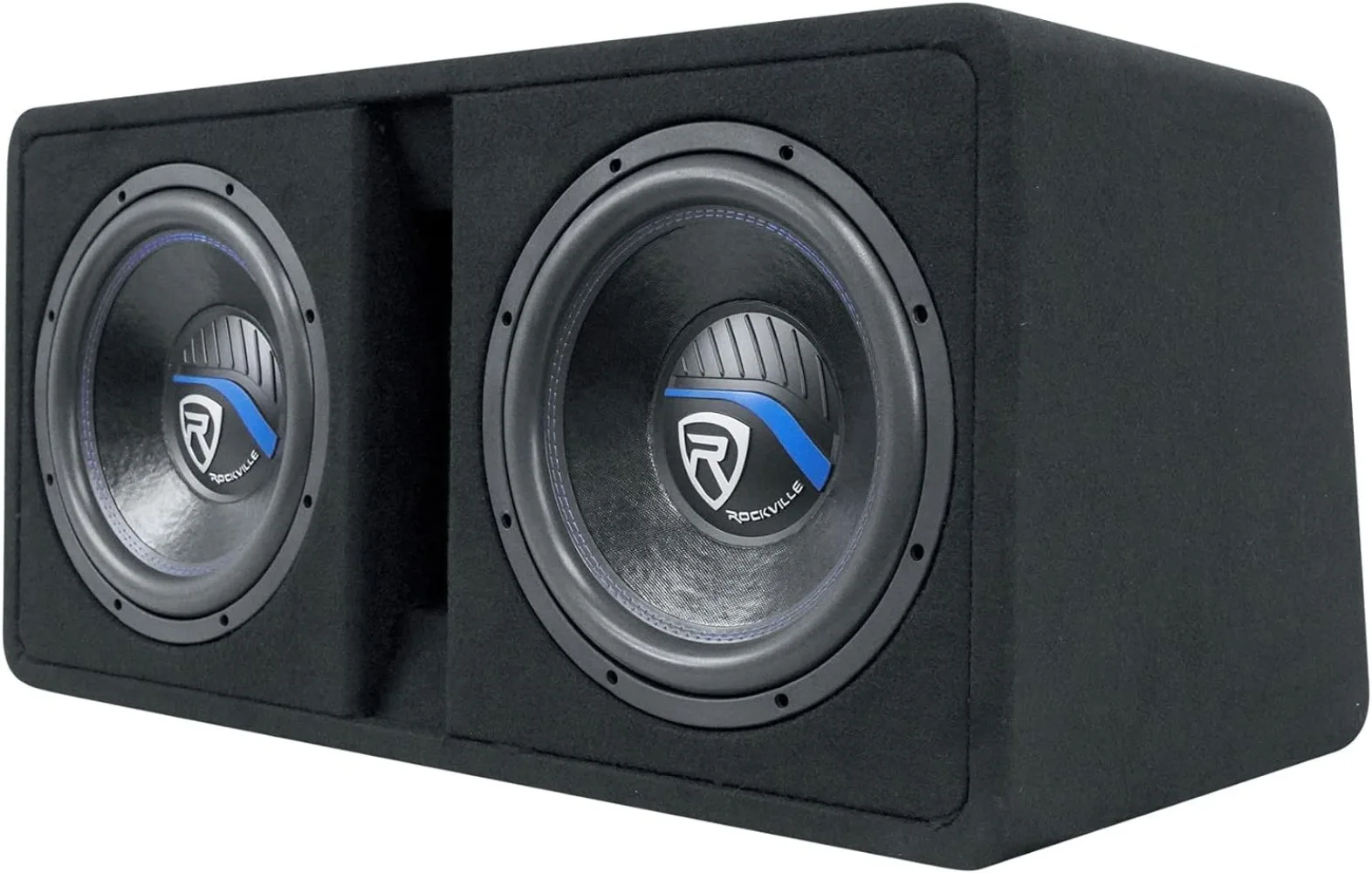 2024 NEW  Car Subwoofers+Vented Sub Enclosure Box/1Ohm American spot,Blue Stitching Cone Reinforcement Ensures Long Life