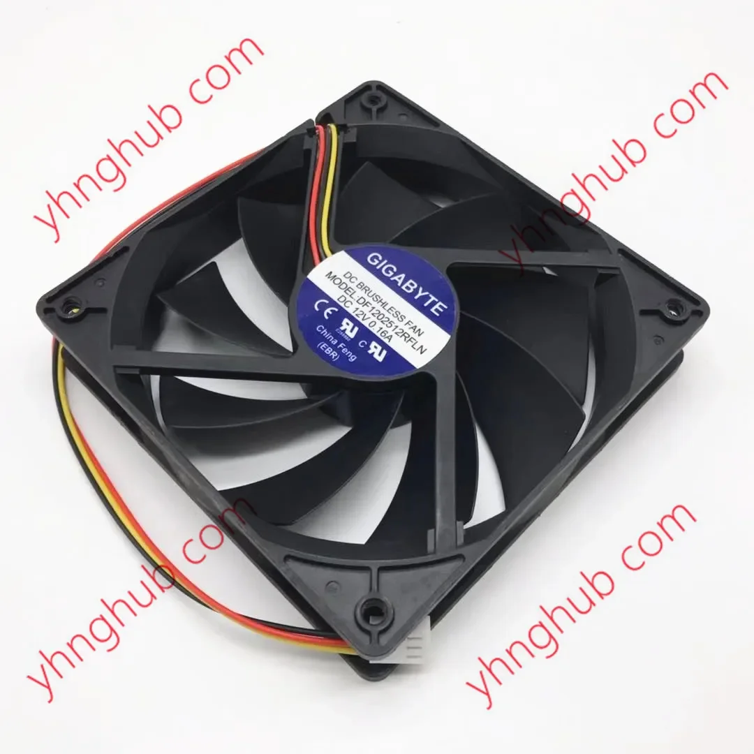 

Gigabyte DF1202512RFLN DC 12V 0.16A 120x120x25mm 3-Wire Server Cooling Fan