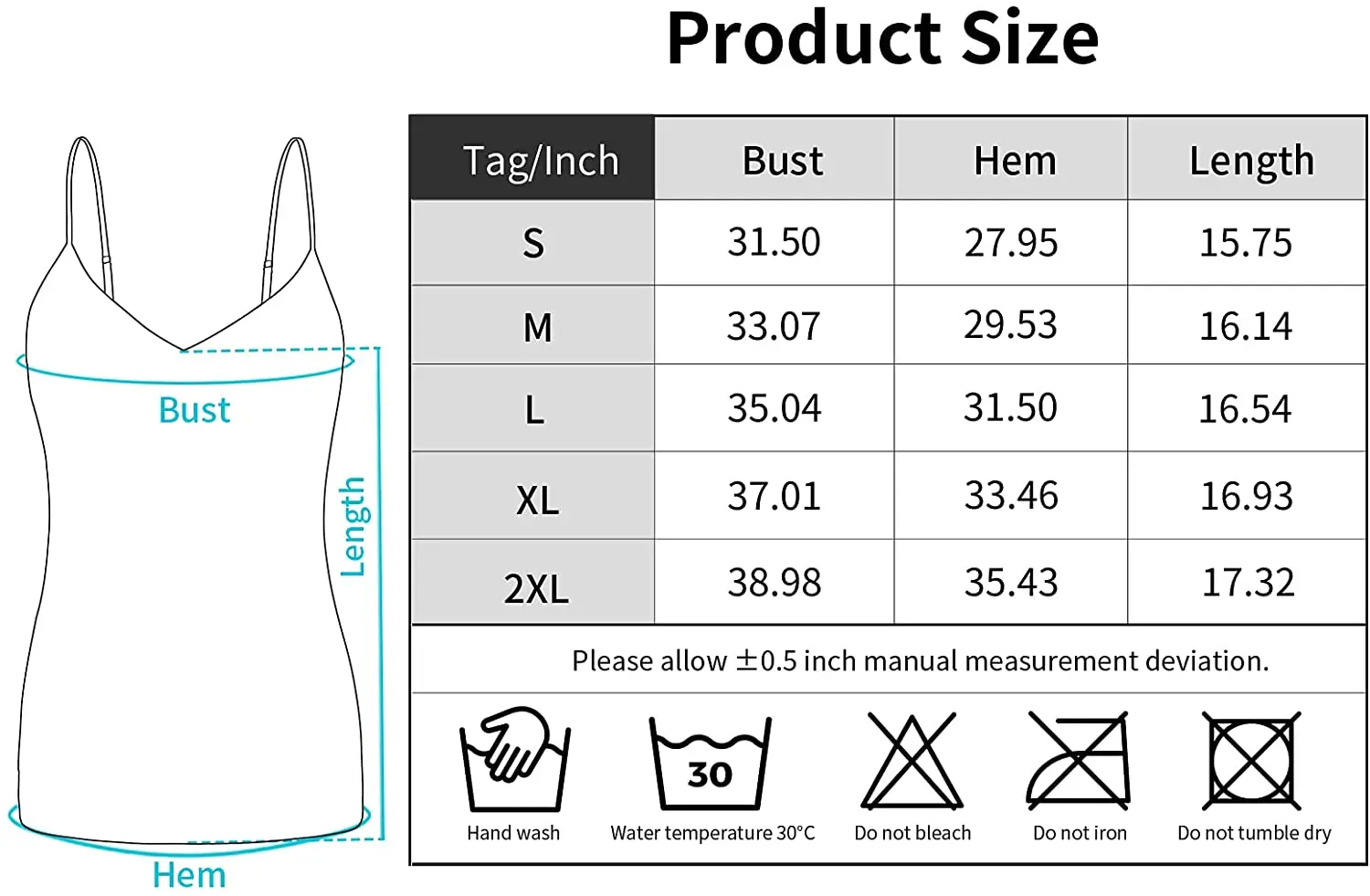 Attracko Women Camisole Pack 2 solidna z koronkowym wykończeniem bezrękawnik z dekoltem w serek topy bawełniana wbudowana półka biustonosz