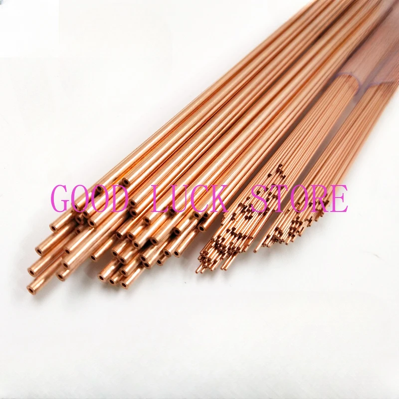 100pcs  Copper Tube,Drill EDM Copper Pipe,Drilling EDM Electrodes OD0.3-1.0,single Hole Electrode Tube L=400/500MM