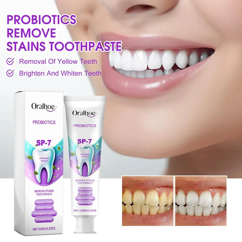 

120G Probiotic Toothpaste Sp-7 Brightening Whitening Breath Mouth Cleaning Health Protect Care Gums Fresh Tooth Toothpaste I3F3