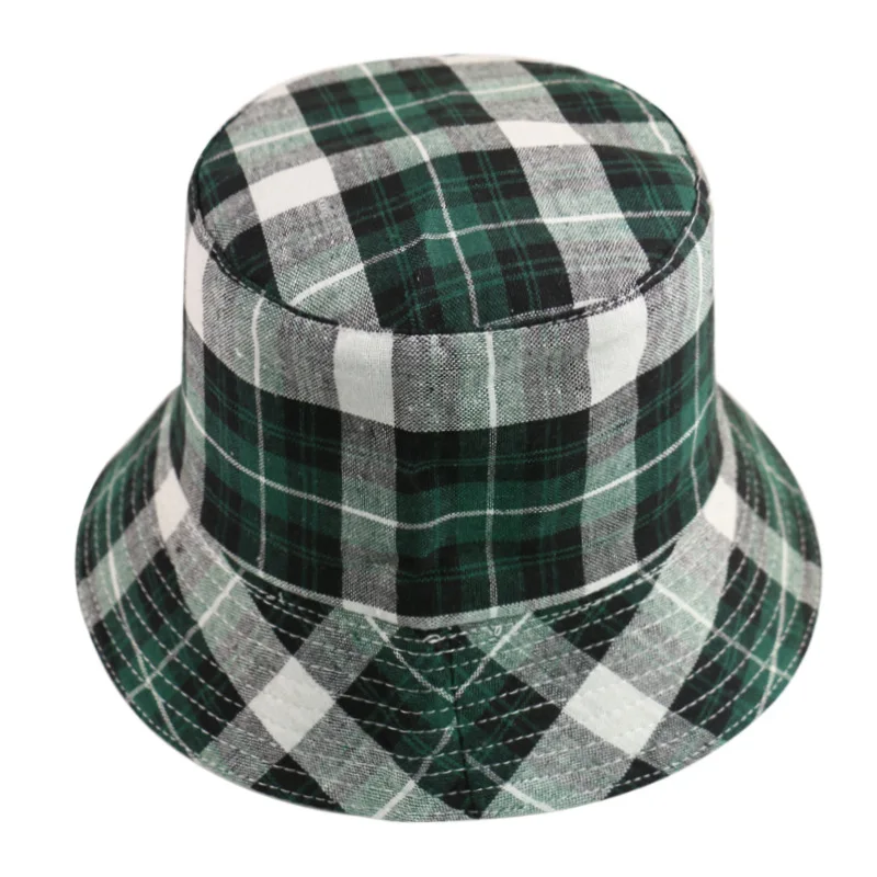 Womens Bucket Hat Beach Sun Hat for Sunmmer Travel Cotton Plaid Colorful Packable Banama Cap