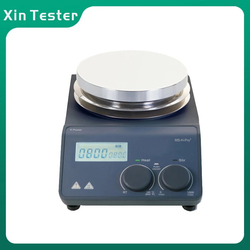 Xin Tester MS-H380-Pro Magnetische Roerder Warmhoudplaat Lcd Digitaal Display Magnetische Mixer Verwarming Thermostatische 1500Rpm