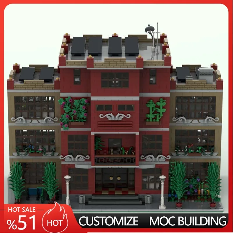8331 PCS City Street School MOC Aanpasbare Modulaire Bouwsteen Educatief Populair Ontwerp Technologie DIY Montage Speelgoed Cadeau