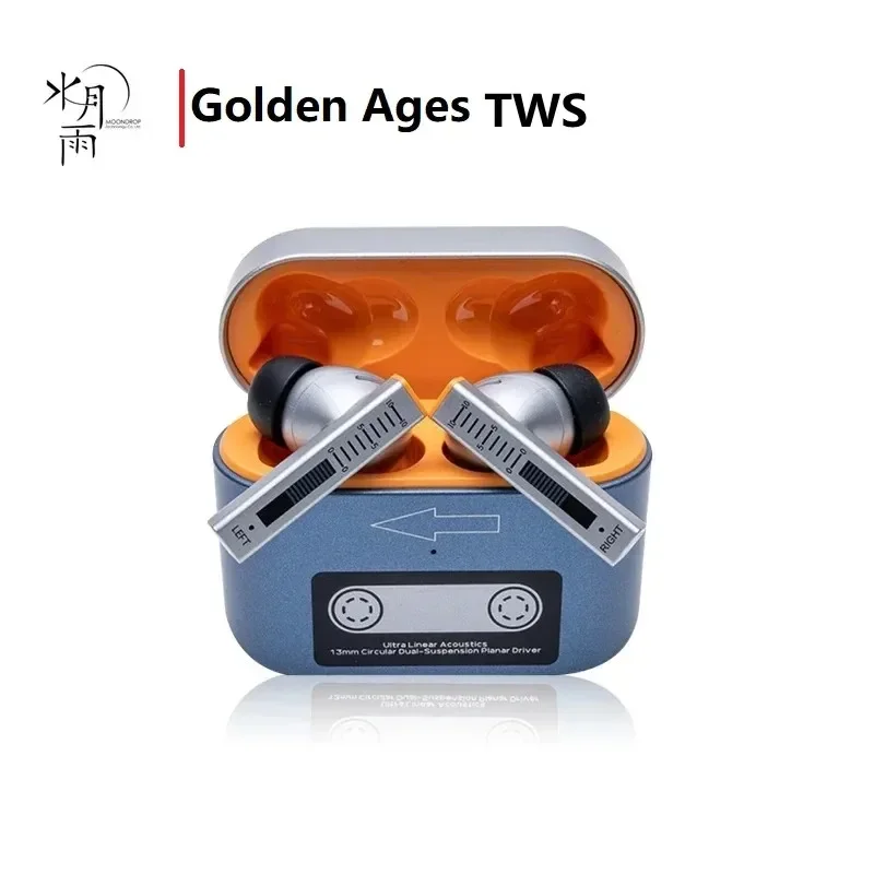 

Moondrop Golden Ages TWS Earphones 13mm Super-Linear Full-Frequency Planar Magnetic Driver Multi-Protocol Lossless Transmission