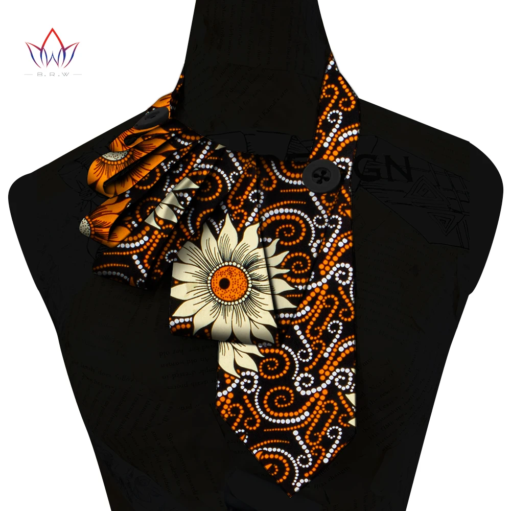 Bintarealwax New Necklace Bazin Riche African Fabric Handmade Accessories False Collar Personalized Custom Gift WYb581