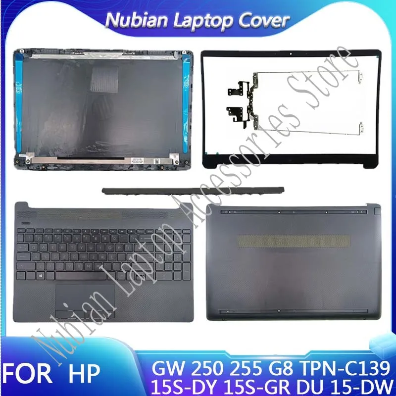 

Rear Lid For HP 15S-DY 15S-GR DU 15-DW GW 250 255 G8 TPN-C139 Laptop Back Top Cover Bezel Palmrest Upper Bottom Case Grey