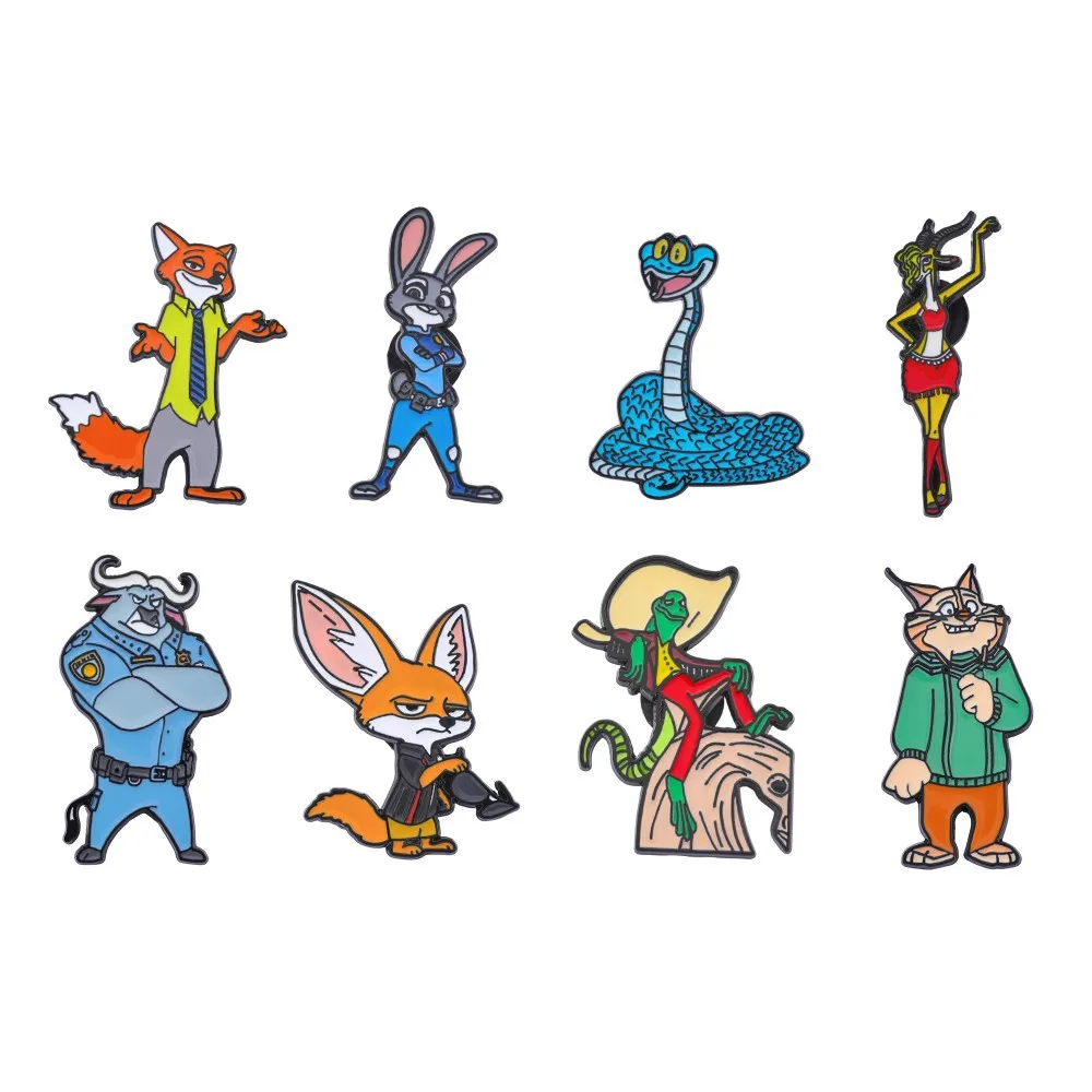 

Милый мультфильм, новый фильм Zootopia 2, серия персонажей, эмалированный металлический значок, брошь, креативный аксессуар для рюкзака, подарок для фанатов