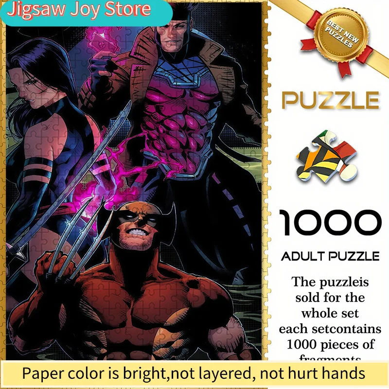 

Бесшовный пазл на тему Marvel Z12.8-50, сцена встречи героев из фильма «Люди Икс: Росомаха» — прочный утолщенный пазл для самостоятельной сборки, для взрослых