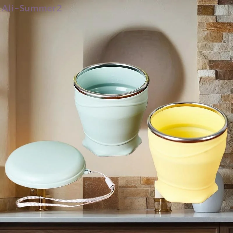 {MX} 180/260 مللي كوب شرب قابل للطي من السيليكون المقاوم للحرارة كوب ماء محمول كوب قهوة للسفر والتخييم كوب غسول الفم