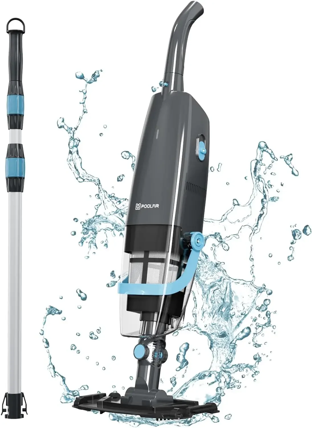 Cordless Handheld Pool Vacuum, Rechargeable Pool Cleaner with Powerful Suction for Above, Powerful Suction up to 20 gallons/min