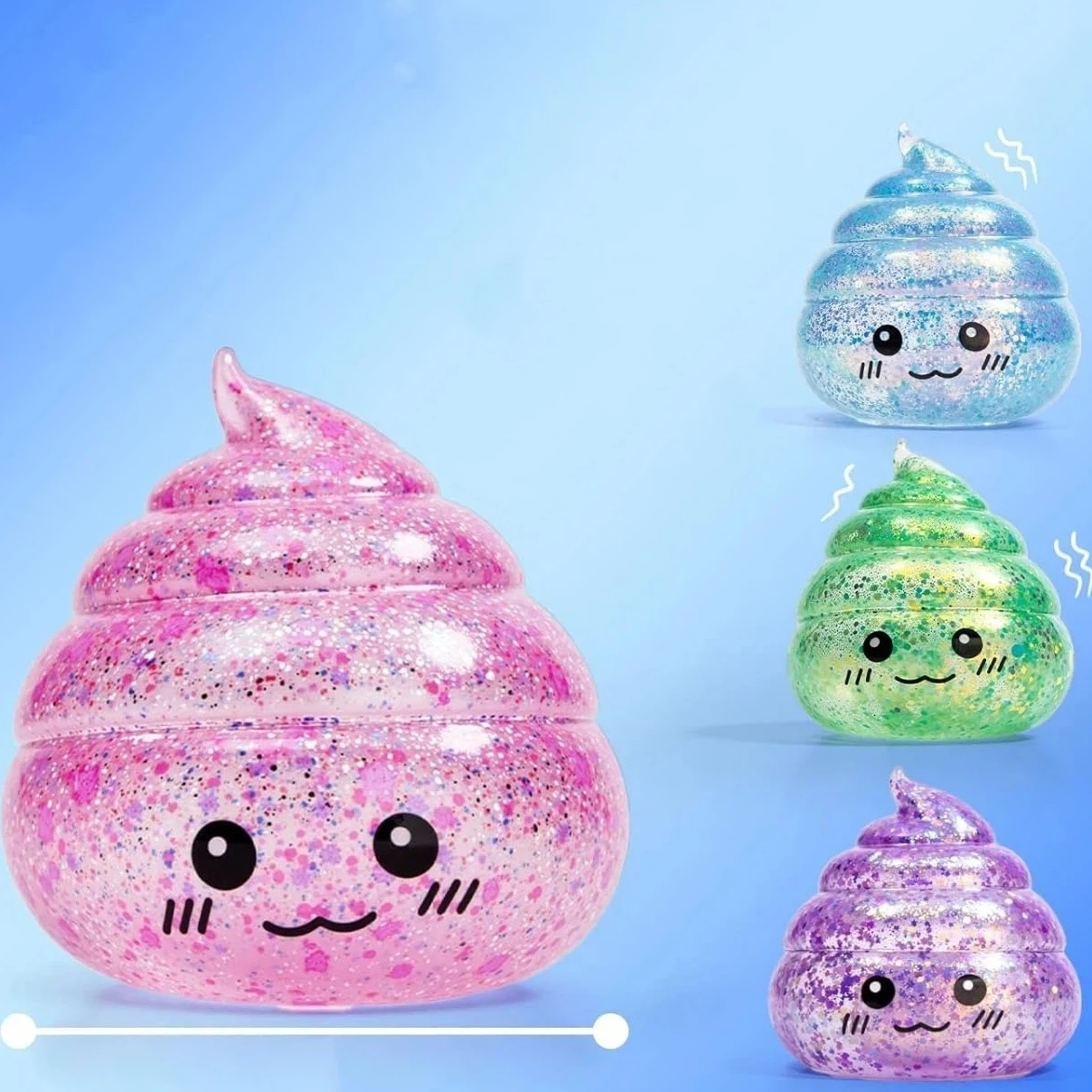 

Fun Squishy maltose Poop Stress Ball blind box Glitter Funny Stretch Squeeze stress relief Toys Adults Fool's Day Prank Gift