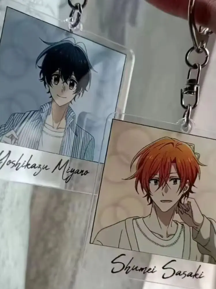 2 Stück Anime Sasaki und Miyano Acryl-Schlüsselanhänger, Shumei Sasaki Yoshikazu Miyano Anhänger Schlüsselring, Rucksack-Charm-Deko