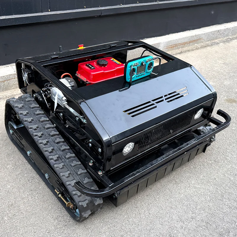 Maßgeschneiderter chinesischer Hersteller, Fabrikpreis, Roboter-Rasenmäher, ferngesteuerte Rasenmäher, Modell 800, Raupen-Rasenmäher mit Fernbedienung
