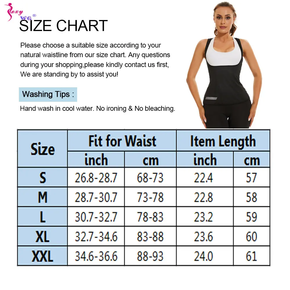 SEXYWG Sauna Vest for Women Weight Loss Top Sweat Sportwear Slimming Top Fitness Body Shaper Fat Burning Workout Sport Gym