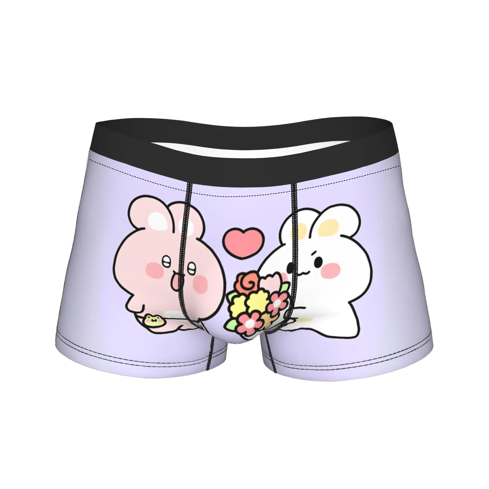 

Asamimichan and Anemimi Underwear Men's Underpants Print Classic Trunk Trenky Shorts Briefs Plus Size 2XL