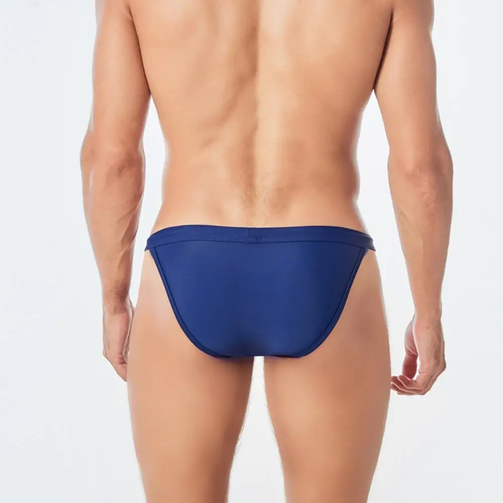 Cueca triangular masculina, cintura baixa, cordão, roupa de banho de secagem rápida, slim fit, banho, surf, esportes aquáticos, calção