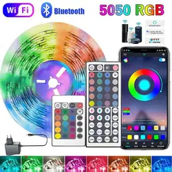 Led Strip Lights Rgb 5050 2835 DC12V Wifi Bluetooth Controller Led Ribbon Tape Colorful Christmas Room Deco Backlight Led Band