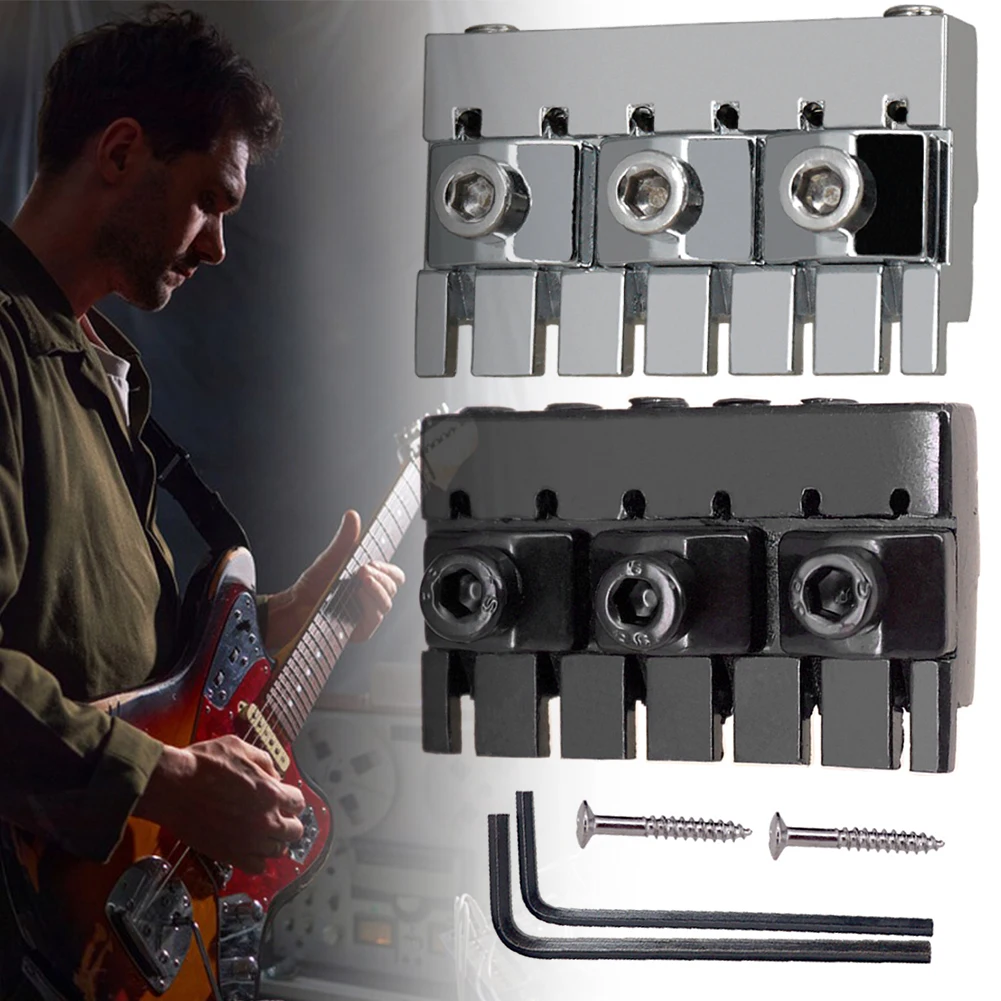 6-String Headless Electric Guitar String Locking Nuts Set 2 Wrench 2 Screw String Lock Nuts Musical Instrument Accessory