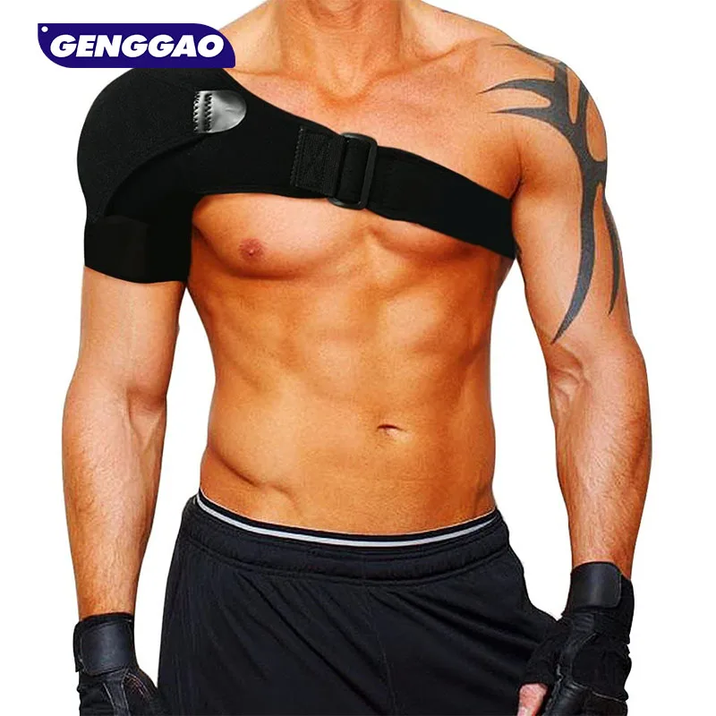 Women Men Shoulder Brace With Pressure Pad Neoprene Shoulder Support Pain Ice Pack Shoulder Compression Sleeve