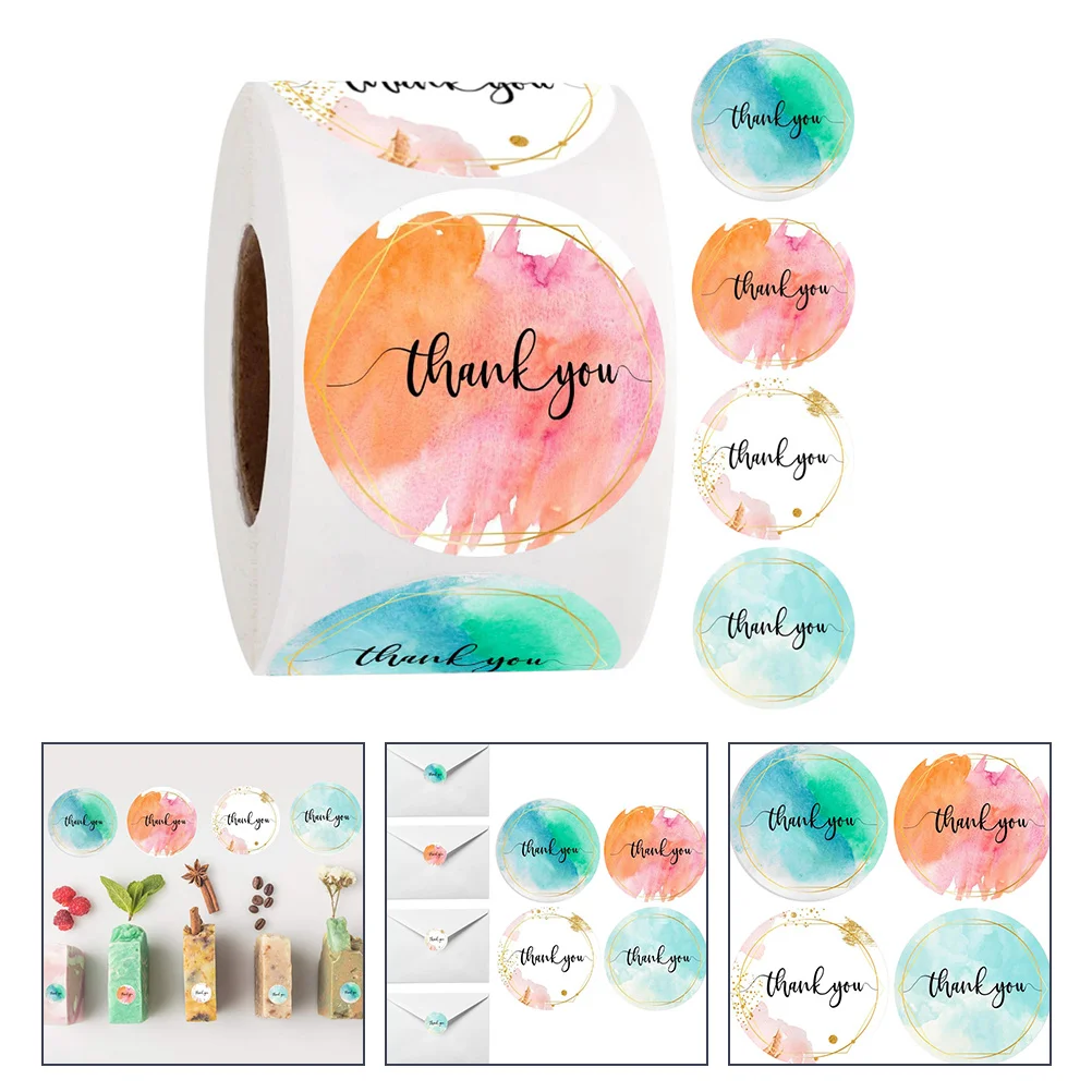 

500pcs Sealing Stickers Thank You Labels Party Favor Paper Decor Gift Wrapping Sticker Notebook Furniture Bag Stickers