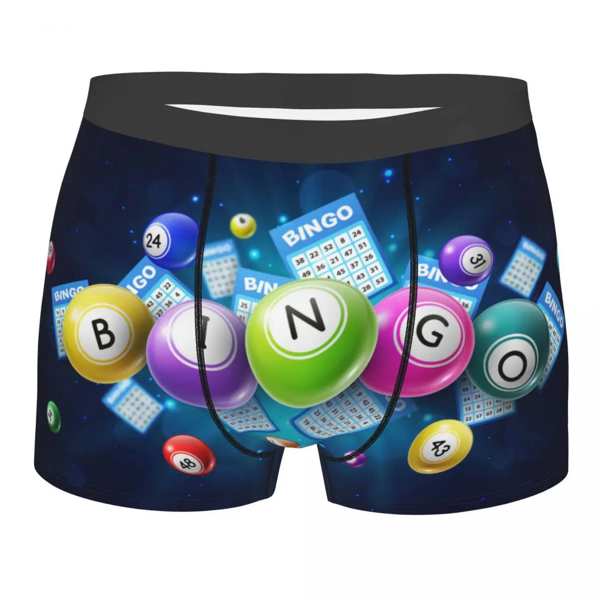 Custom Hot Game Bingo Underwear Men Stretch Boxer Briefs Shorts Panties Soft Underpants For Homme