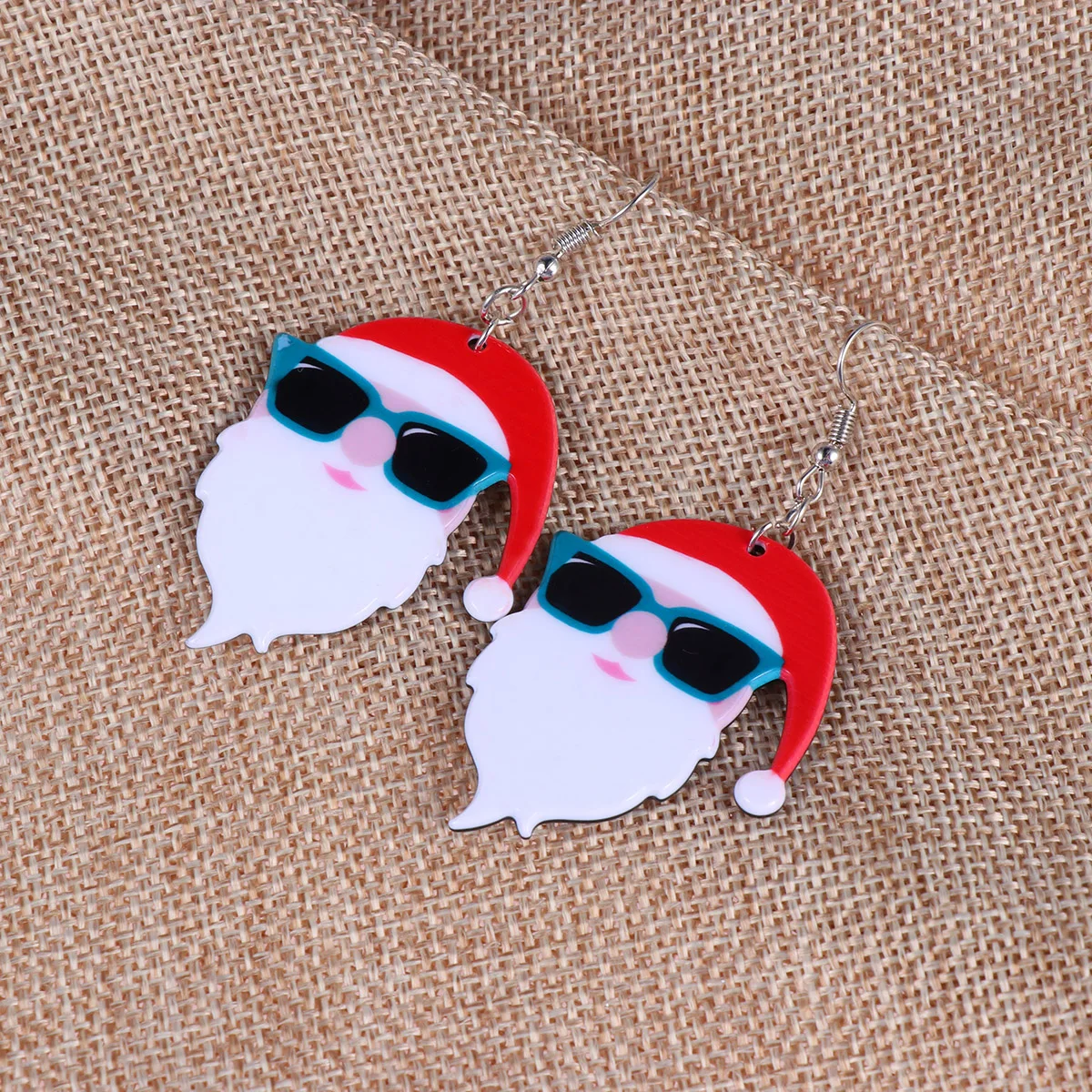 

1 Pair Christmas Santa Claus Earrings Creative Women Ear Stylish Durable Eco-Friendly Design Party Wedding Anniversary Gift