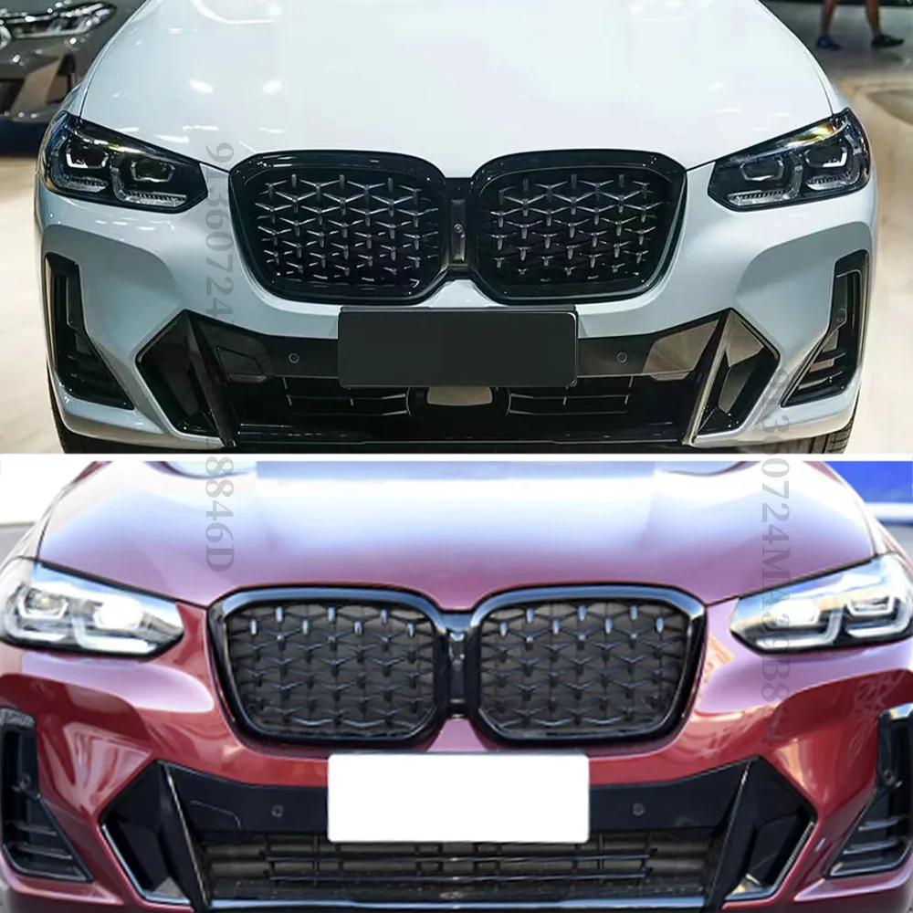 ABS素材のフロントグリルバンパー,BMW x3 x4 g01 g02 2022 2023 m,装飾
