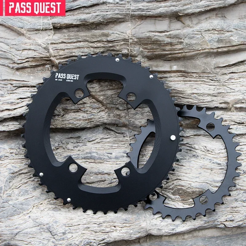 PASS QUEST 110 bcd Chainring chainwheel for Shimano 105 5800 6800 DA9000 Road Bike chain ring 48/35T 50/34T 52/36T 53/39T 54/40T