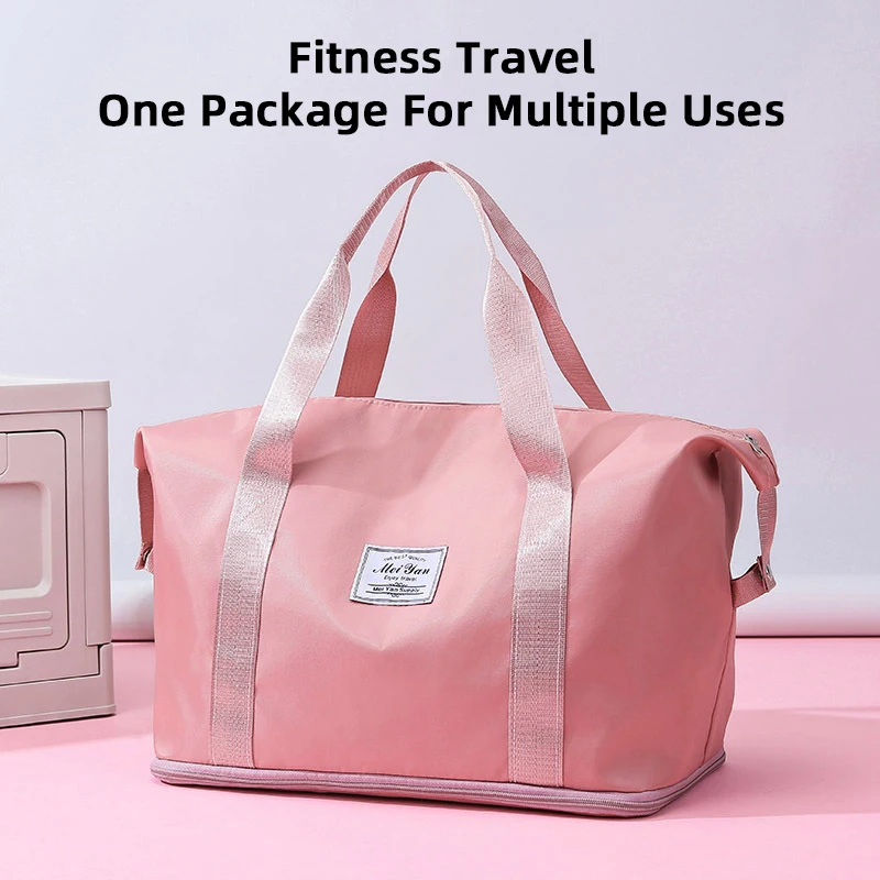 

Short-distance luggage bags, folding bags, dry and wet separable, large capacity, multi-functional handbags, fitness bags