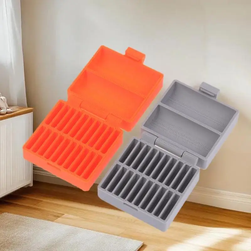 @*20-Hole CR2032 Battery Box Coin Cell Battery Storage Case Small Battery Organizer Portable Batteries Protective Holder