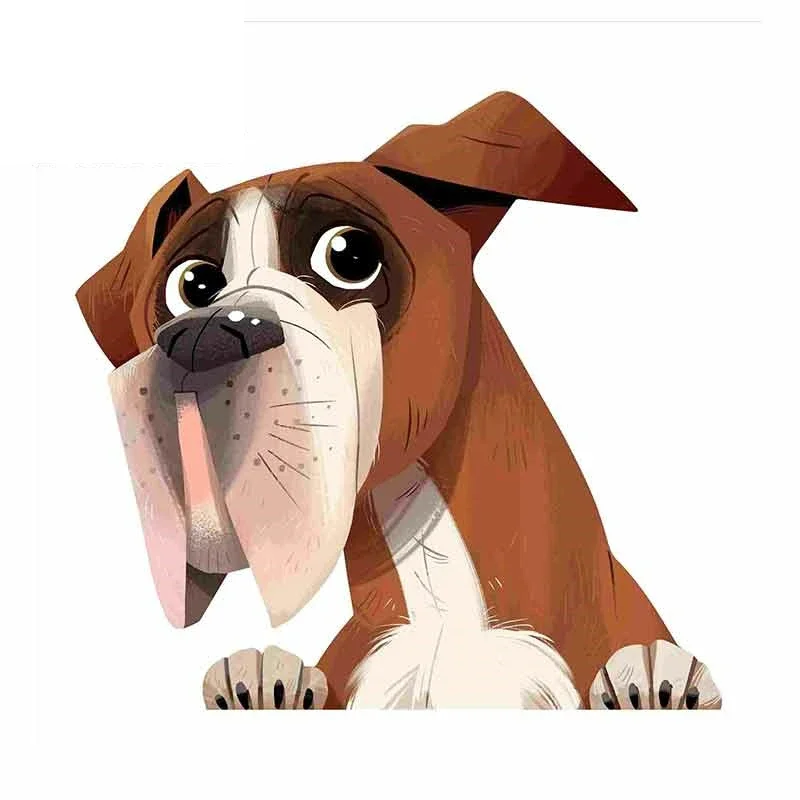 LYKX Funny Robust Boxer Dog Custom Car Sticker Automobiles Motorcycles Exterior Accessories Vinyl Decals