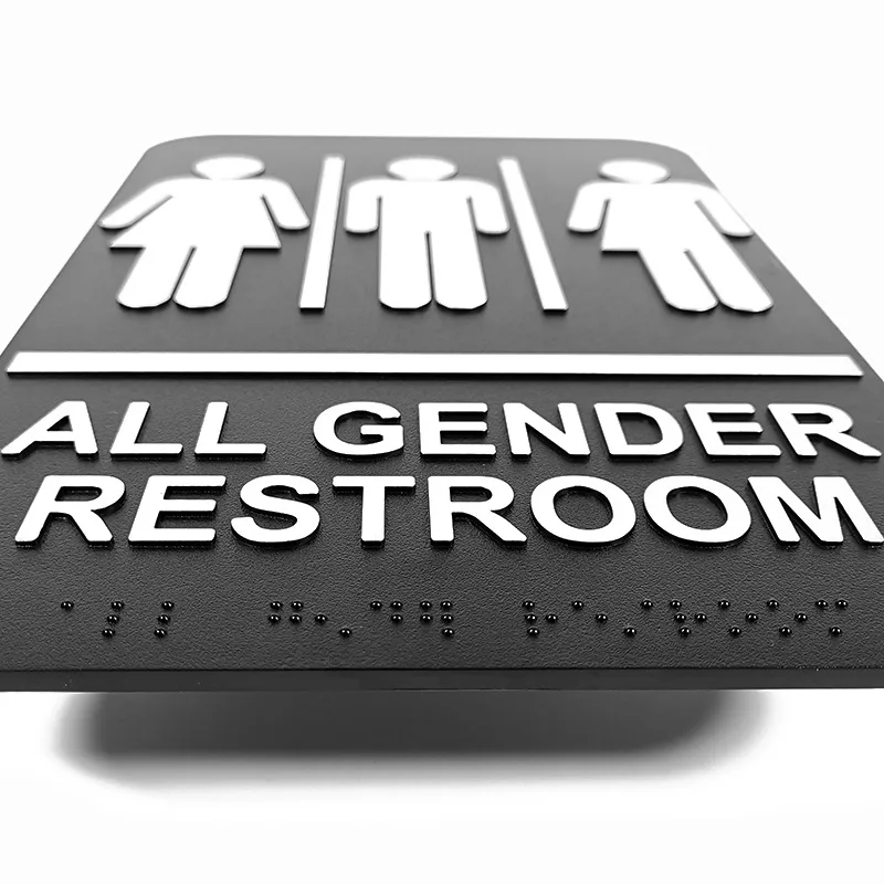 New Braille Signboards for Men's and Women's Restrooms Assistance and Guidance Signs for The Blind Custom Plaques