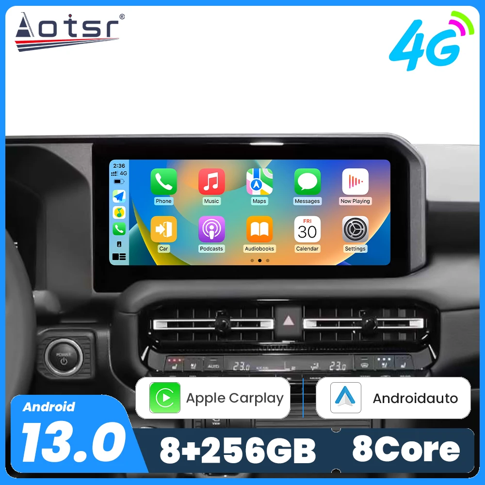 12.3'' Android 13 for Toyota Prado 24 Model 8667 Processor Built-in 360 Navigation Apple Carplay Car Radio DSP BT GPS 4G WIFI 8G