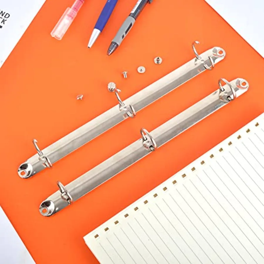 2 Pieces Letter Size Ring Binder Mechanism Replacement Kit 3Ring Metal Binder Mechanisms Loose Leaf Binding Spines Combs for Bi