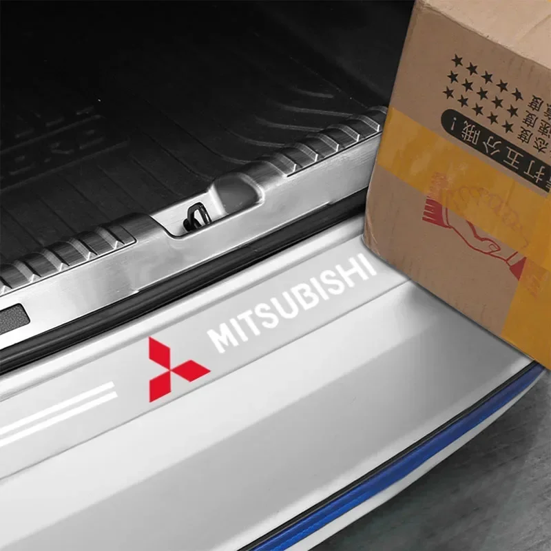 لوحة الحرس الخلفي الجذع الوفير شريط حماية ملصقات شفافة لميتسوبيشي Asx أوتلاندر Xl 3 لانسر باجيرو 4 L200 EVO #6