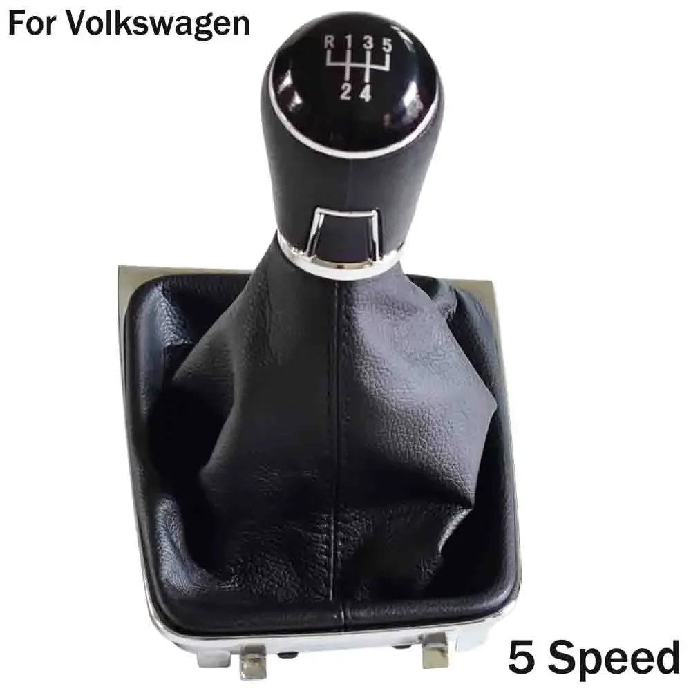 5/6 Speed Manual Gear Shift Shifter Knob Lever Stick Gaiter Boot Cover For Volkswagen VW Golf 7 MK7 2013 2014 2015 2016