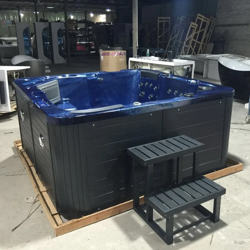 

Outdoor Large Pool Spa Villa Hotel Thermostatically Heated Smart Surf Massage Bubble Acrylic Bathtub