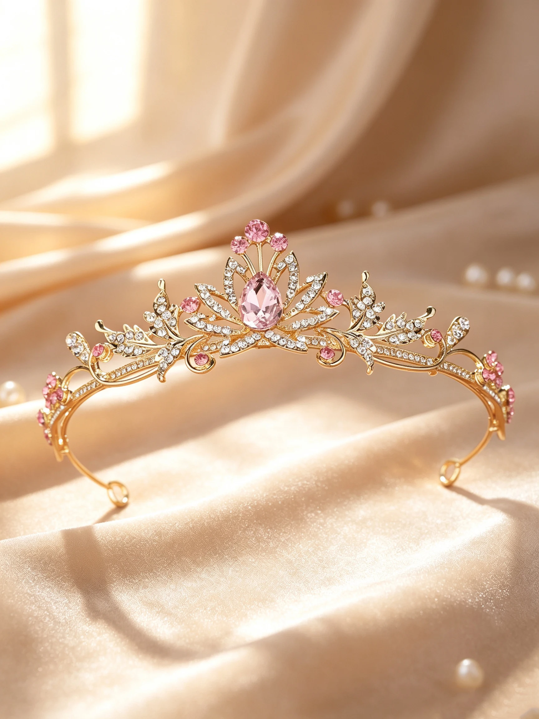 Multi-Color Gold Rhinestone Crown European and American Bridal Wedding Crown Evening Party Stage Performance Headpiece Wedding Accessories