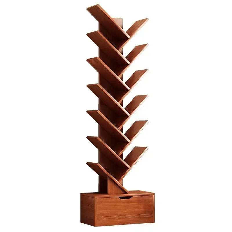 

Multi-layer Simple Storage Rack, Bookshelf Floor Standing Movable Storage Rack,Integrated Wall Mounted Tree Shaped Bookshelf