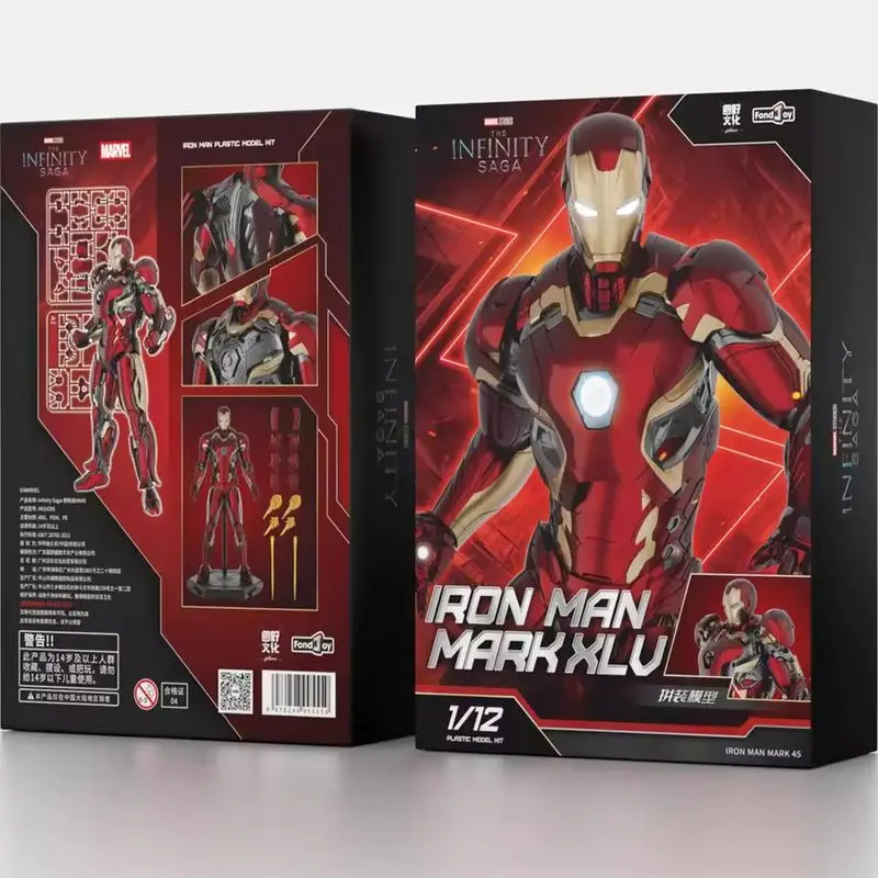 15,5 CM Fondjoy Oryginalny MK45 Iron Man 1/12 Mark45 Avengers: Age of Ultron Vibranium Figurka Akcji do Składania Kolekcjonerska Zabawka Prezent