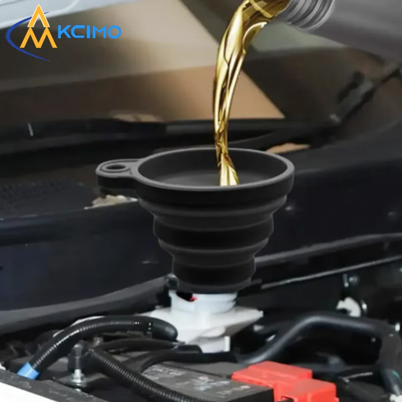 

1Pc Portable Car Engine Funnel Universal Silicone Liquid Funnel Washer Fluid Change Foldable Auto Funnel Car Accessories