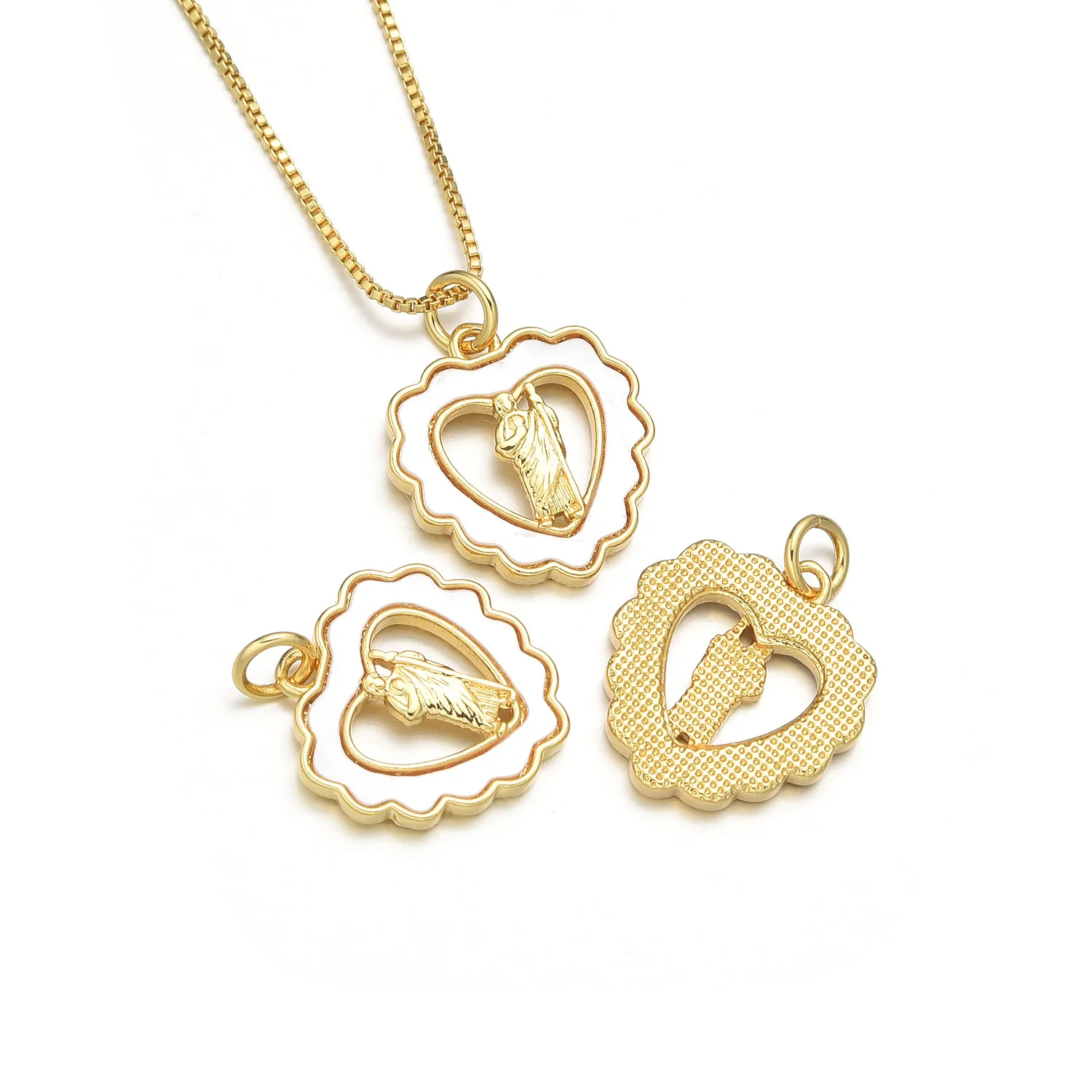 5pcs Europe and The United States Natural Shell Evil Eye Necklace Pendant Accessories DIY Jewelry Making Materials Wholesale