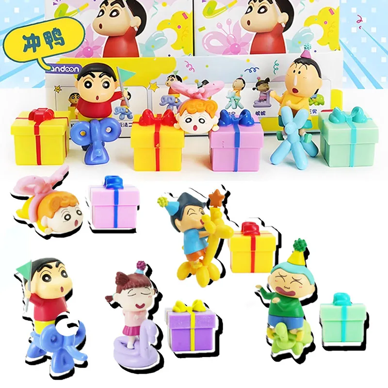 

Crayoneshinchas Miniature Scenes Doll Party SeriesAction Figures Boochan Kazama Toru Q Version Peripheral Model Toy