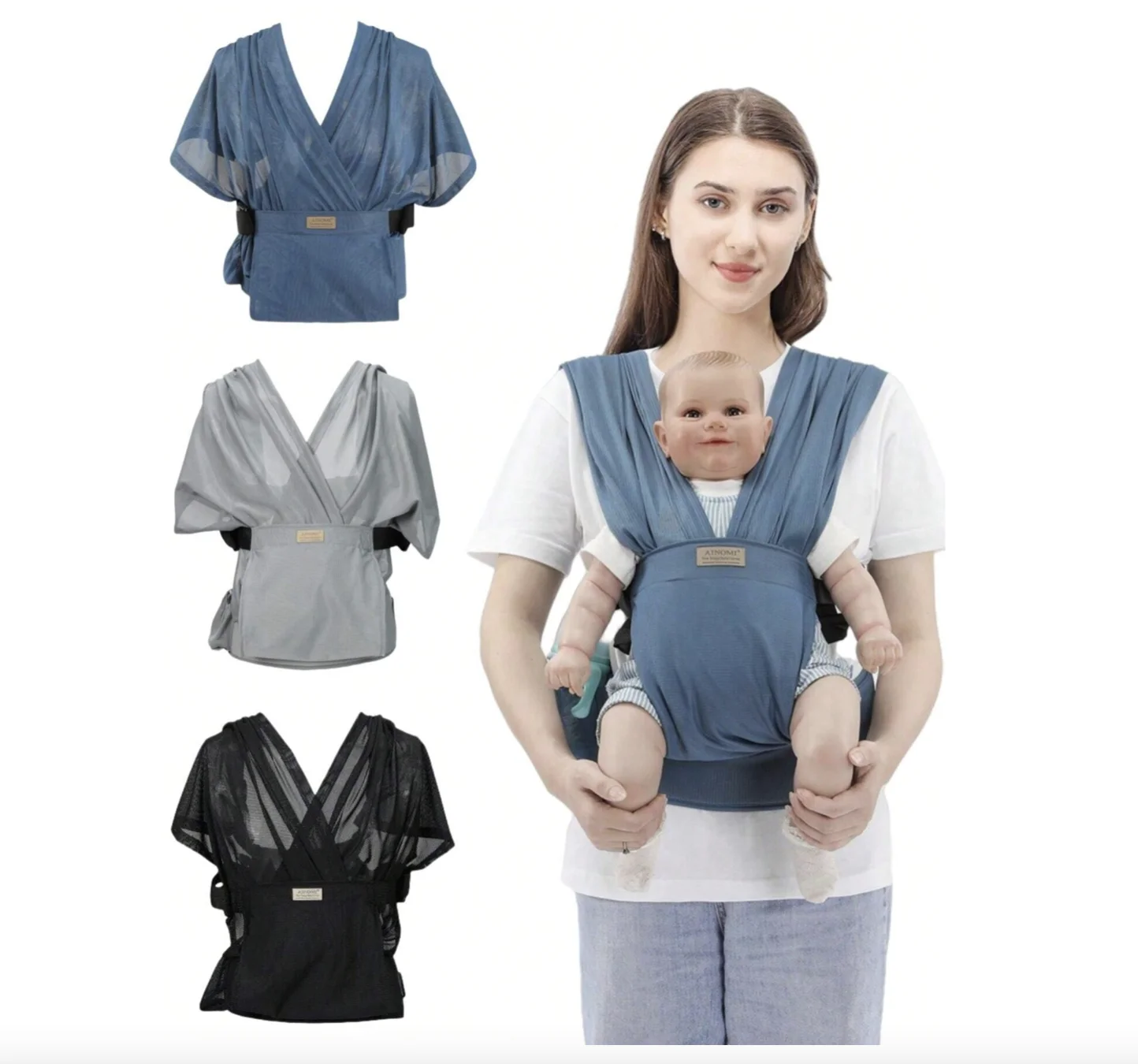 Bebe Carrier Wrap Sling for Newborns - Baby Wearing Essentials - Newborn Wrap Swaddle Holder Newborn to Toddler Infant Sling